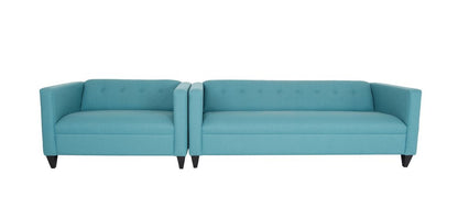 Two Piece Teal Blue Polyester Blend Seating Set HomeRoots