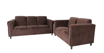 Two Piece Dark Brown Five Person Seating Set HomeRoots