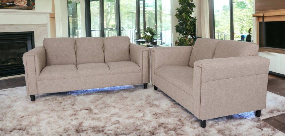 Two Piece Deep Taupe Five Person Seating Set HomeRoots
