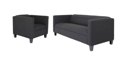 Two Piece Black Four Person Seating Set HomeRoots