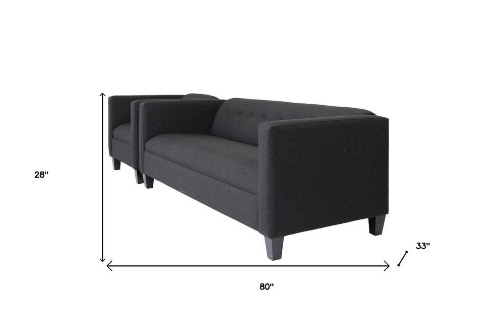 Two Piece Black Four Person Seating Set HomeRoots