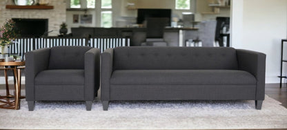 Two Piece Black Four Person Seating Set HomeRoots