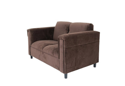 72" Dark Brown And Black Microsuede Loveseat HomeRoots