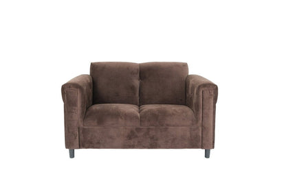 72" Dark Brown And Black Microsuede Loveseat HomeRoots