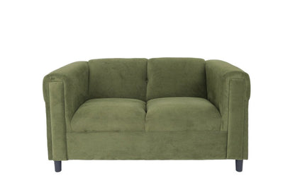 54" Green And Black Microsuede Loveseat HomeRoots