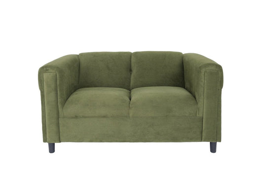 54" Green And Black Microsuede Loveseat HomeRoots