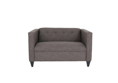 50" Charcoal And Dark Brown Loveseat HomeRoots