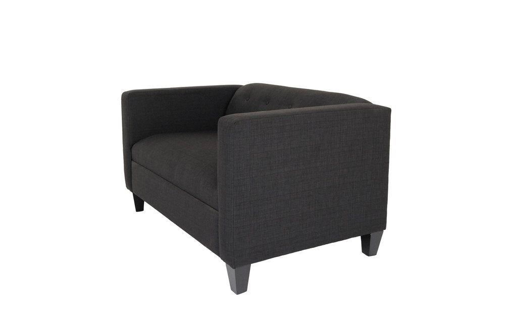 50" Charcoal And Dark Brown Loveseat HomeRoots