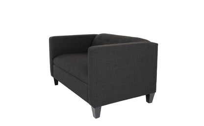 50" Charcoal And Dark Brown Loveseat HomeRoots