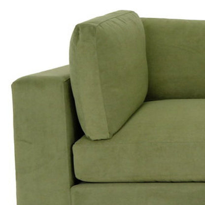 84" Forest Green And Dark Brown Loveseat HomeRoots
