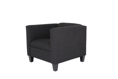 30" Dark Gray Upholstered Tufted Arm Chair HomeRoots
