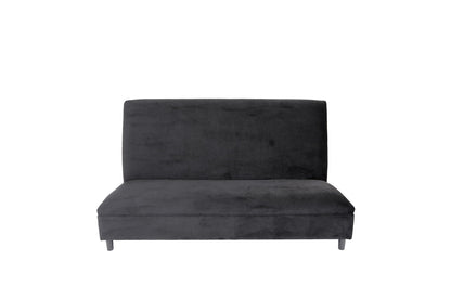 72" Black And Silver Velvet Loveseat