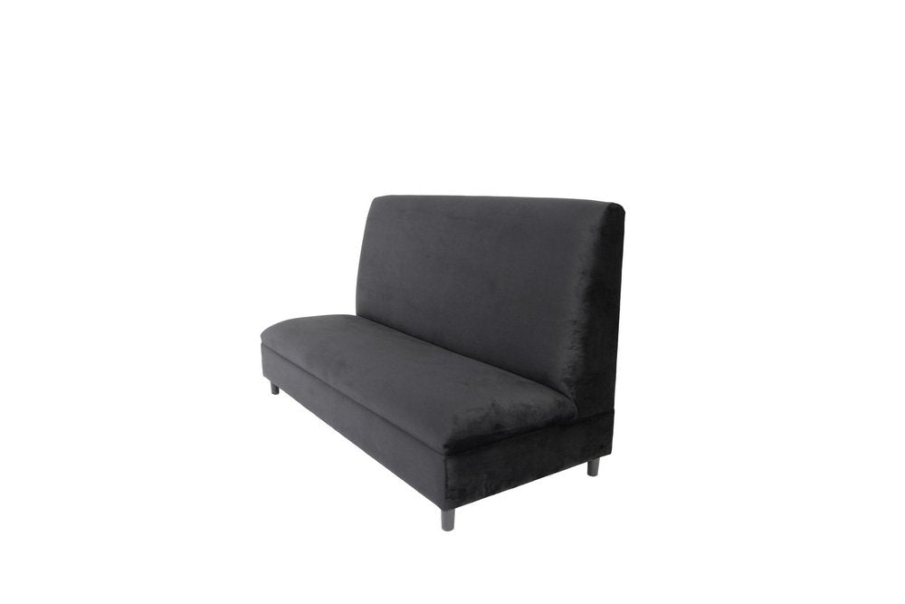 72" Black And Silver Velvet Loveseat HomeRoots