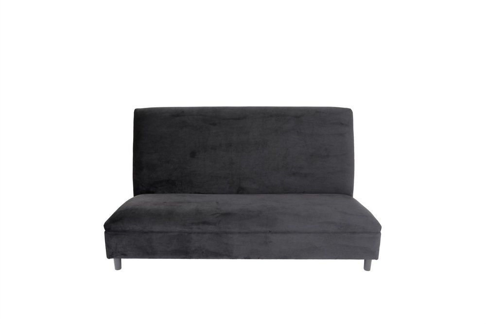 72" Black And Silver Velvet Loveseat HomeRoots