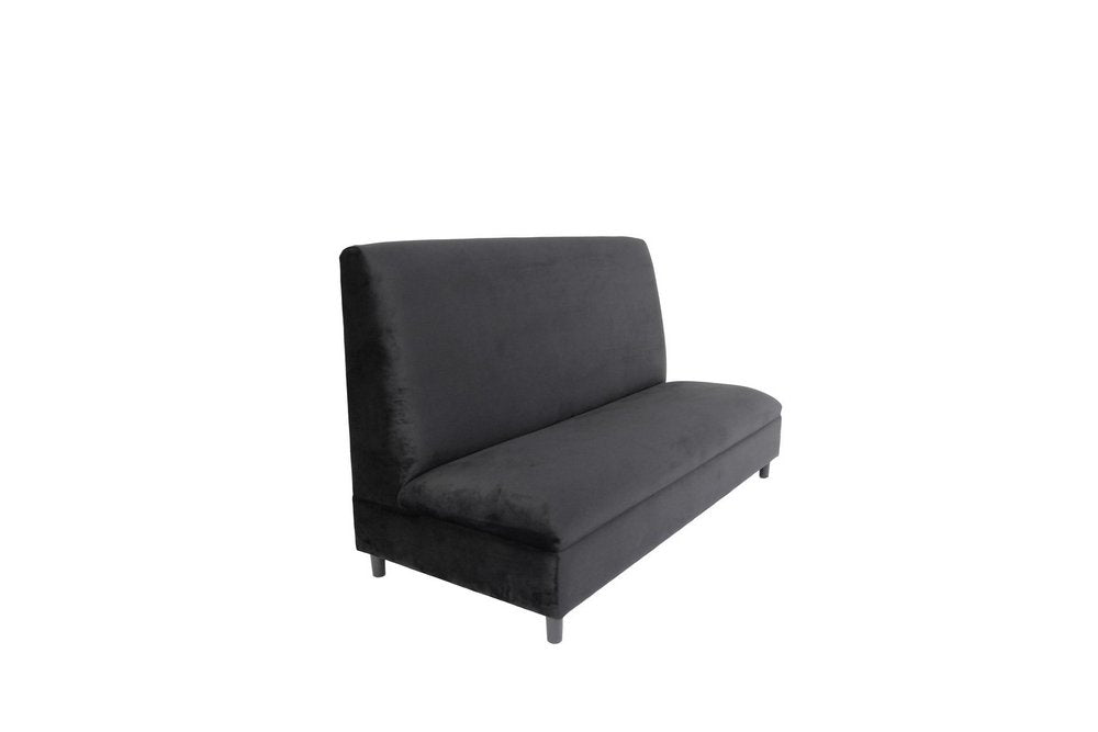 72" Black And Silver Velvet Loveseat HomeRoots