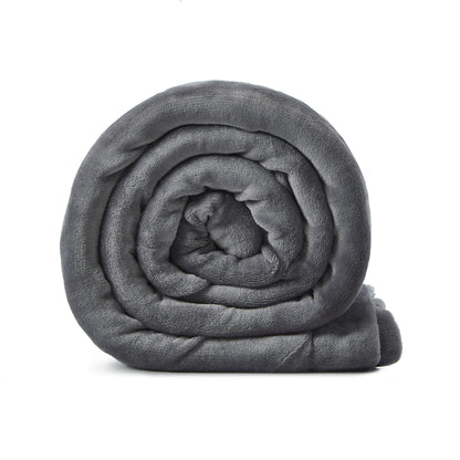 Navy Blue Knitted PolYester Solid Color Plush Queen Blanket