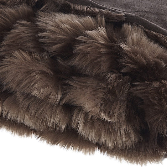 60" X 50" Beige Knitted Acrylic Geometric Throw Blanket HomeRoots