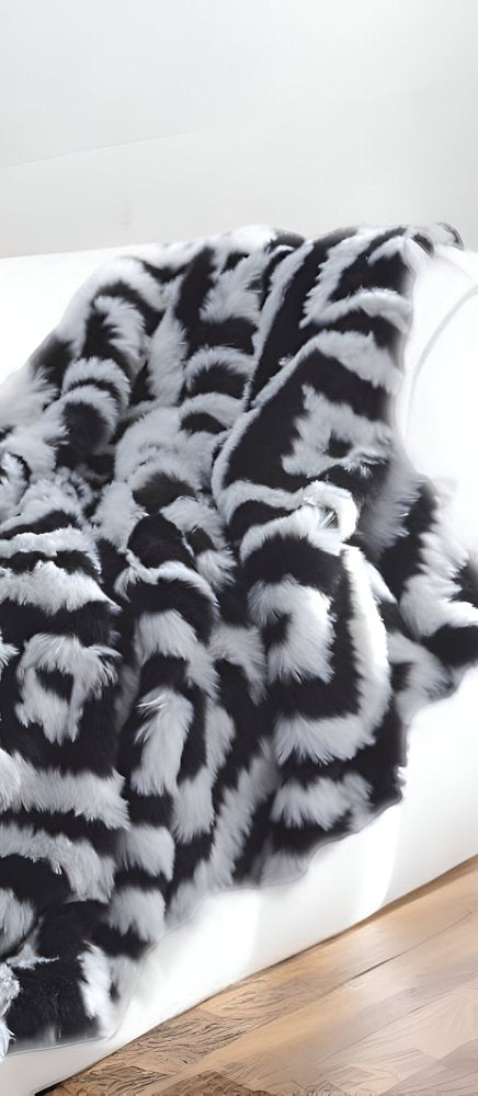 60" X 50" Blush Knitted Acrylic Geometric Throw Blanket HomeRoots