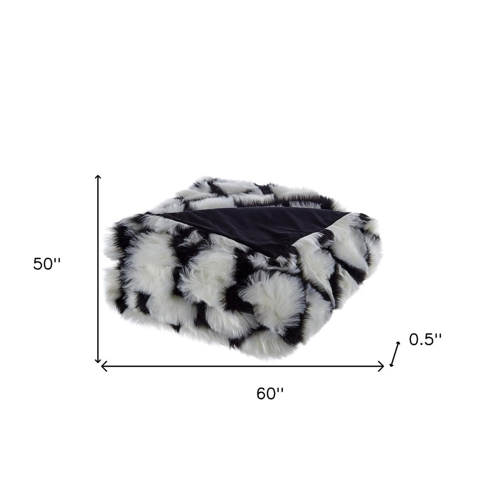 60" X 50" Blush Knitted Acrylic Geometric Throw Blanket HomeRoots