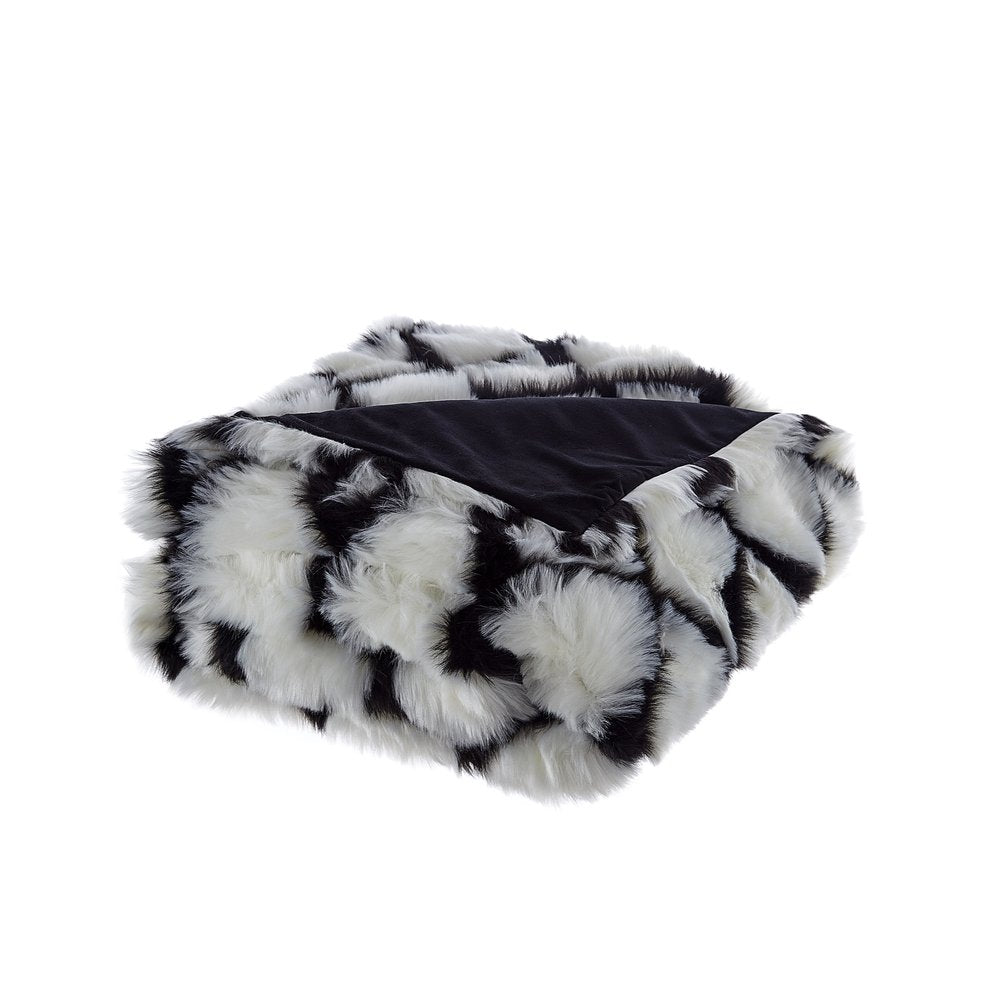 60" X 50" Blush Knitted Acrylic Geometric Throw Blanket HomeRoots