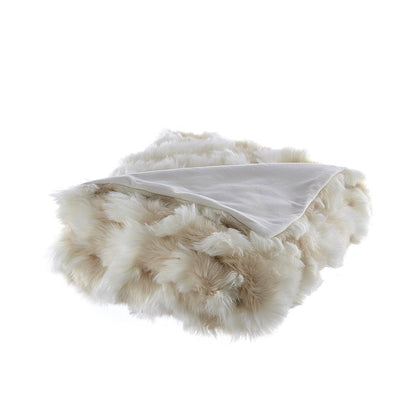 60" X 50" Blush Knitted Acrylic Geometric Throw Blanket HomeRoots