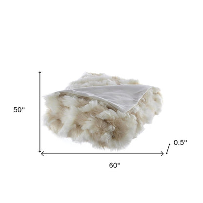 60" X 50" Blush Knitted Acrylic Geometric Throw Blanket HomeRoots