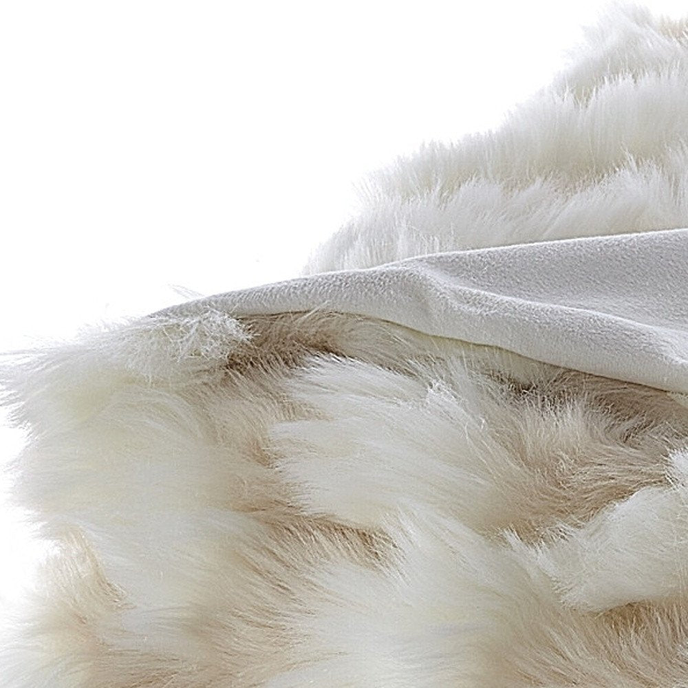 60" X 50" Blush Knitted Acrylic Geometric Throw Blanket HomeRoots