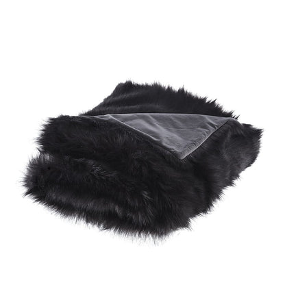 60" X 50" Brown Knitted Acrylic Animal Print Throw Blanket HomeRoots