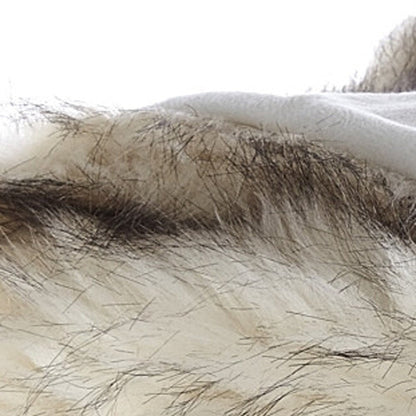 60" X 50" Brown Knitted Acrylic Animal Print Throw Blanket HomeRoots