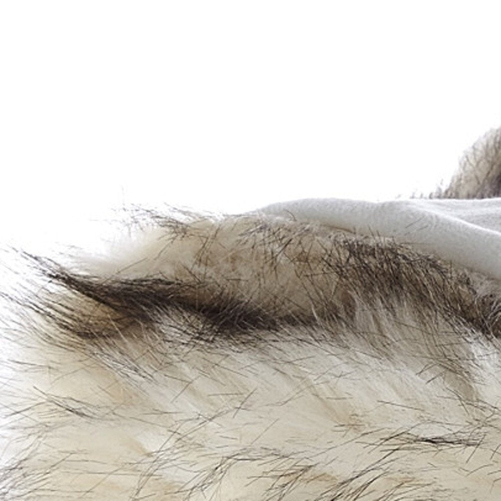 60" X 50" Brown Knitted Acrylic Animal Print Throw Blanket HomeRoots