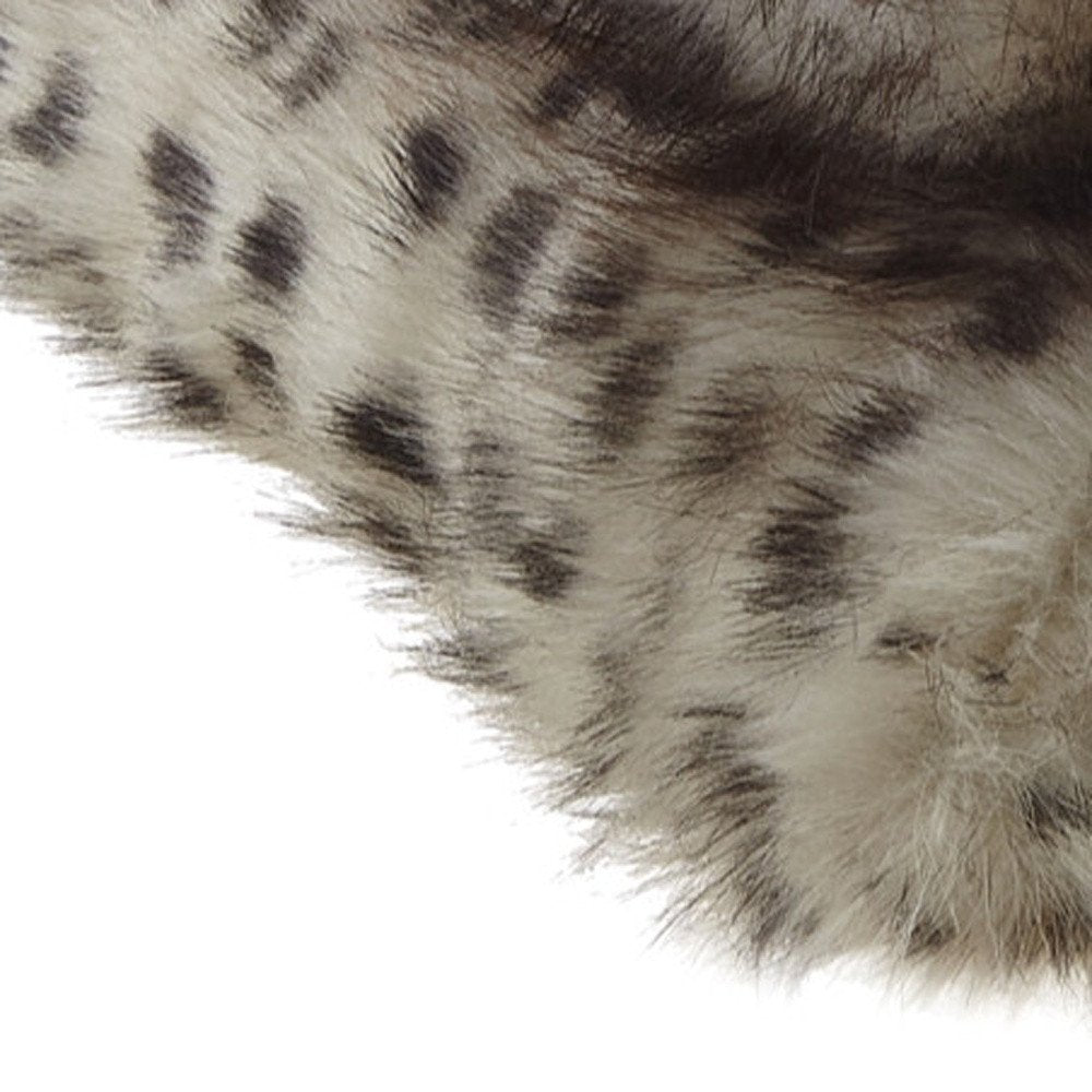 60" X 50" Brown Knitted Acrylic Animal Print Throw Blanket HomeRoots