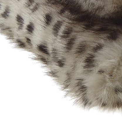 60" X 50" Brown Knitted Acrylic Animal Print Throw Blanket HomeRoots