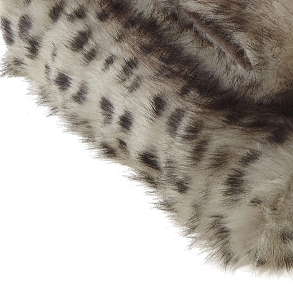 60" X 50" Brown Knitted Acrylic Animal Print Throw Blanket HomeRoots