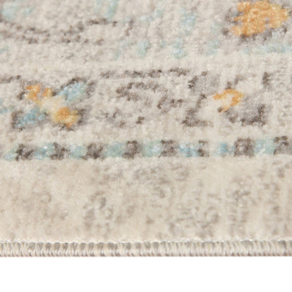 2' X 3' Blue and Orange Floral Stain Resistant Indoor Outdoor Area Rug HomeRoots