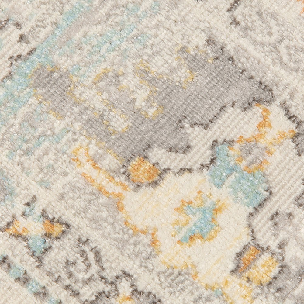 2' X 3' Blue and Orange Floral Stain Resistant Indoor Outdoor Area Rug HomeRoots