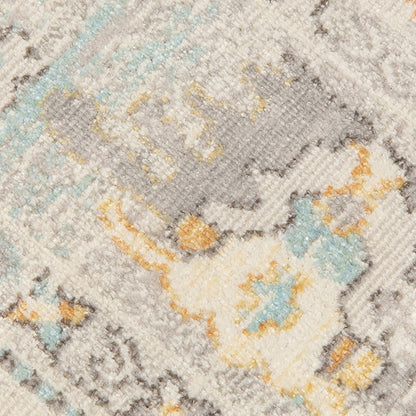 2' X 3' Blue and Orange Floral Stain Resistant Indoor Outdoor Area Rug HomeRoots