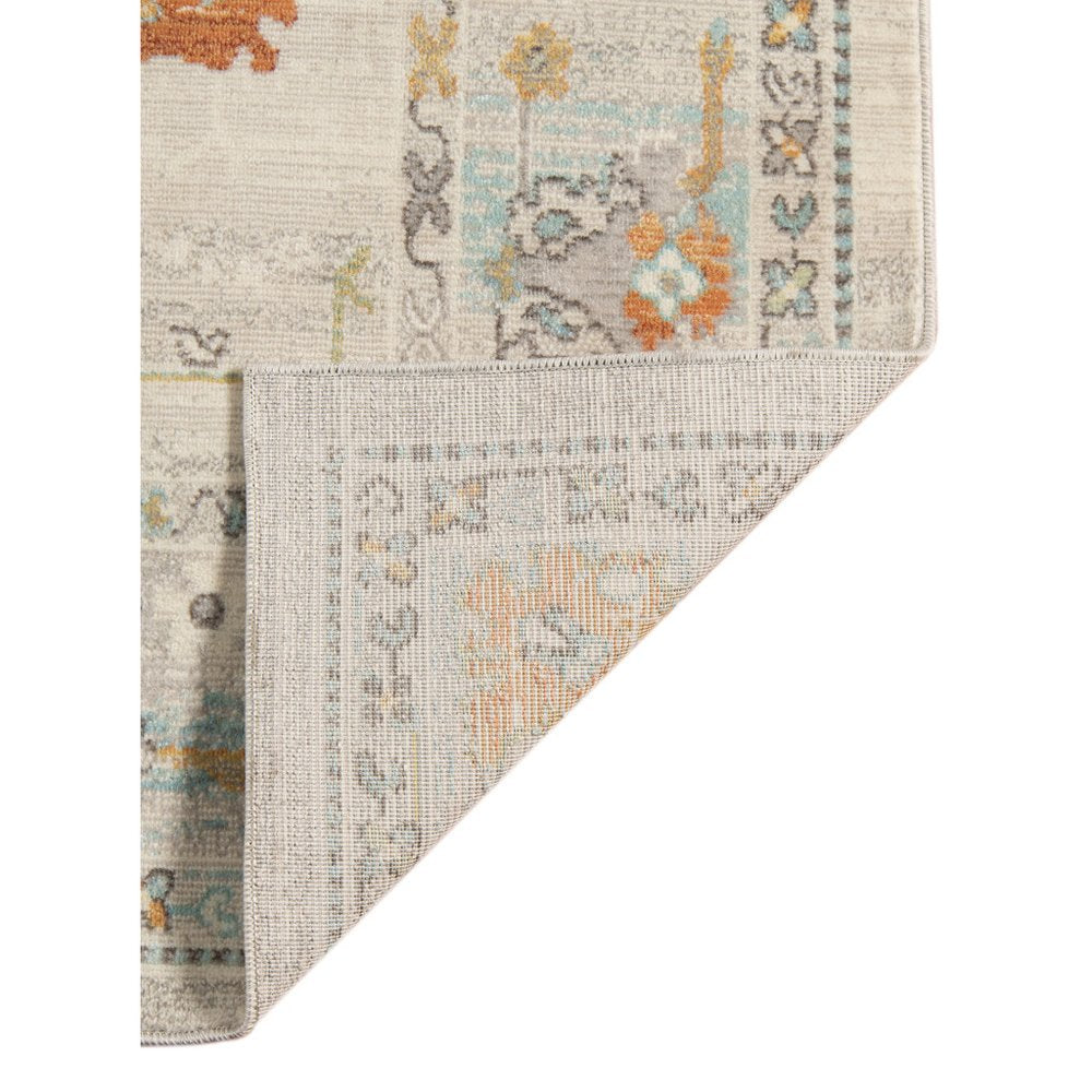 2' X 3' Blue and Orange Floral Stain Resistant Indoor Outdoor Area Rug HomeRoots