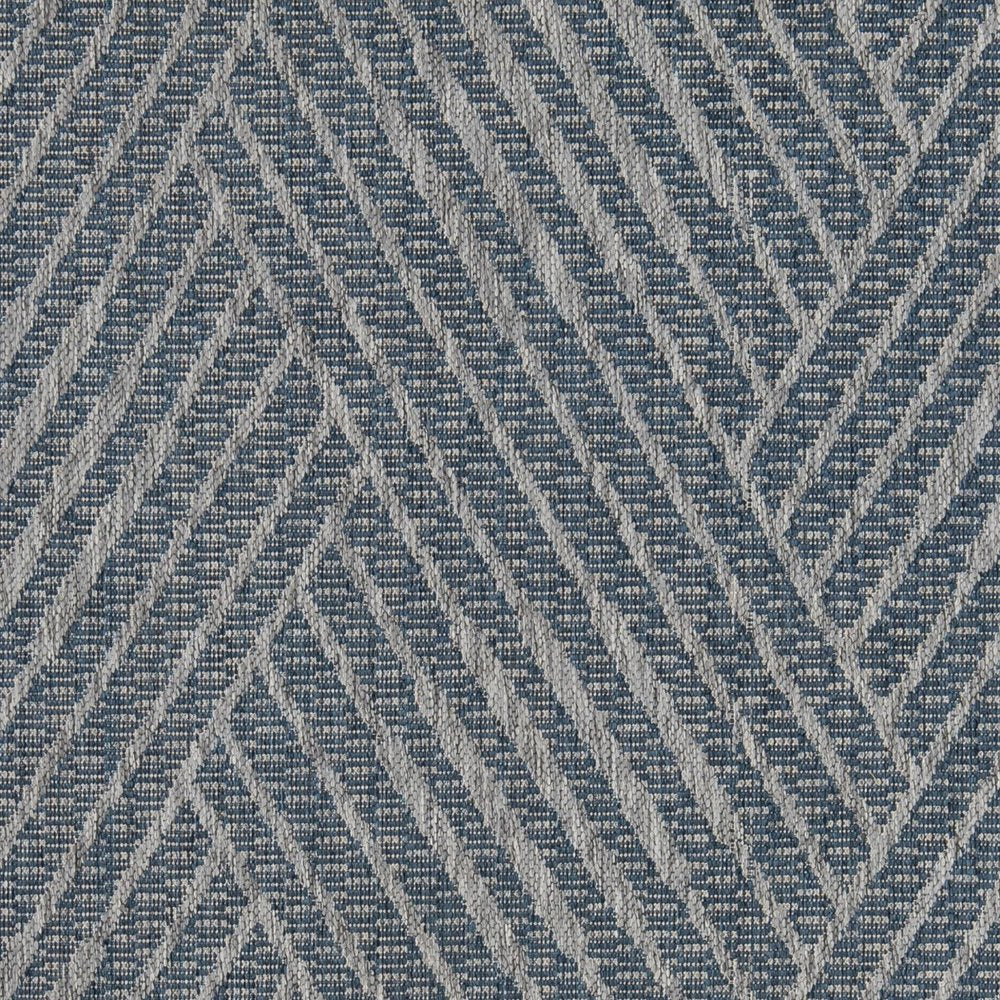 2' X 3' Gray and Blue Geometric Stain Resistant Indoor Outdoor Area Rug HomeRoots
