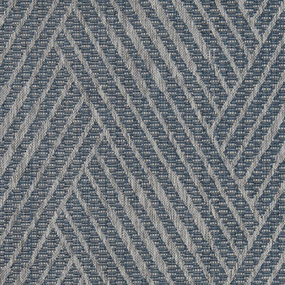 2' X 3' Gray and Blue Geometric Stain Resistant Indoor Outdoor Area Rug HomeRoots