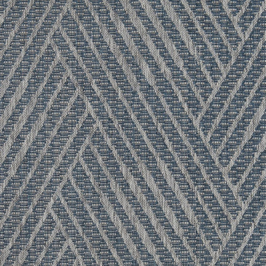 2' X 3' Gray and Blue Geometric Stain Resistant Indoor Outdoor Area Rug