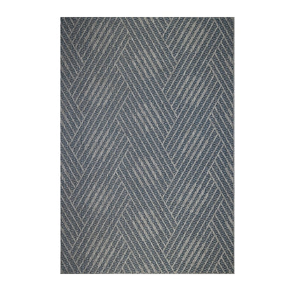 8' X 10' Gray and Blue Geometric Stain Resistant Indoor Outdoor Area Rug HomeRoots