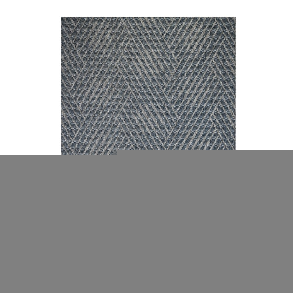 8' X 10' Gray and Blue Geometric Stain Resistant Indoor Outdoor Area Rug — view 43