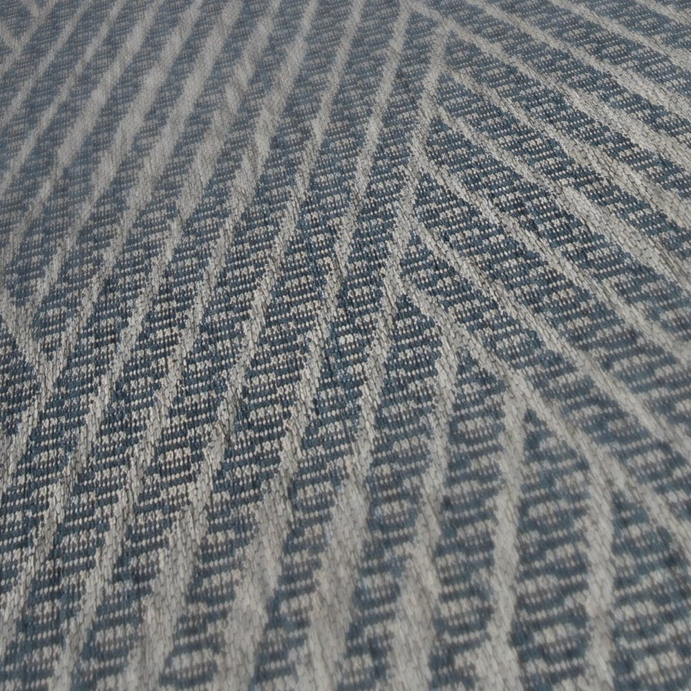 8' X 10' Gray and Blue Geometric Stain Resistant Indoor Outdoor Area Rug HomeRoots