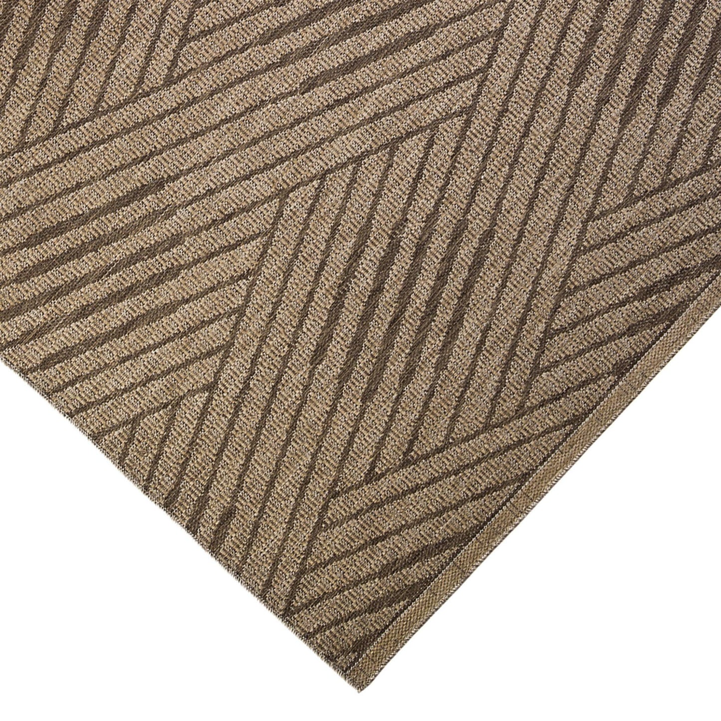 8' x 10' Beige Geometric Stain Resistant Indoor Outdoor Area Rug - FurniFindUSA