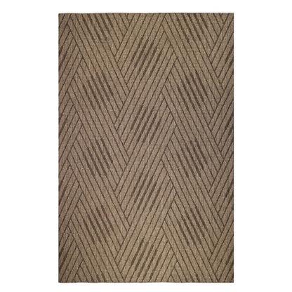 8' X 10' Gray and Blue Geometric Stain Resistant Indoor Outdoor Area Rug HomeRoots