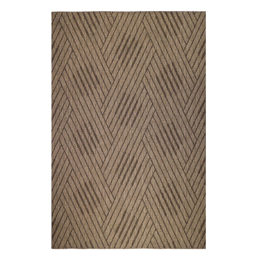 8' X 10' Gray and Blue Geometric Stain Resistant Indoor Outdoor Area Rug HomeRoots