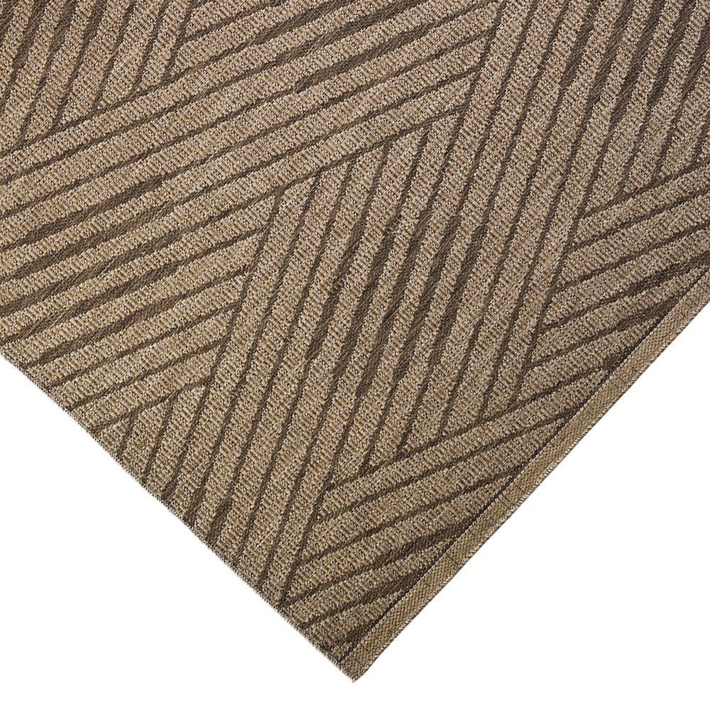 8' X 10' Gray and Blue Geometric Stain Resistant Indoor Outdoor Area Rug — view 100
