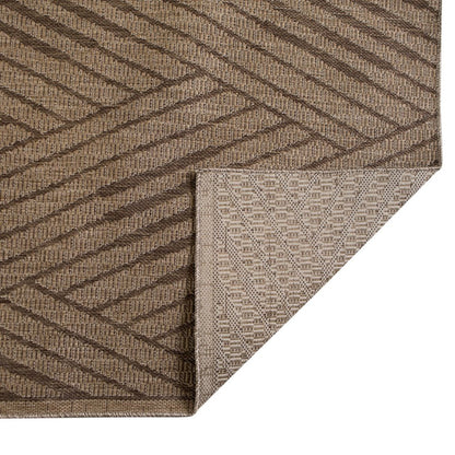 8' X 10' Gray and Blue Geometric Stain Resistant Indoor Outdoor Area Rug HomeRoots