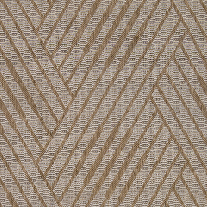 8' x 10' Beige Geometric Stain Resistant Indoor Outdoor Area Rug