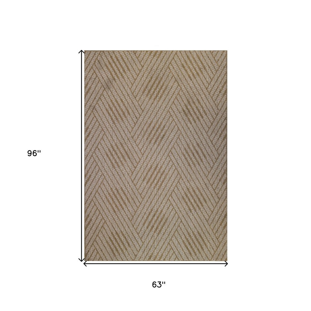 8' X 10' Gray and Blue Geometric Stain Resistant Indoor Outdoor Area Rug HomeRoots